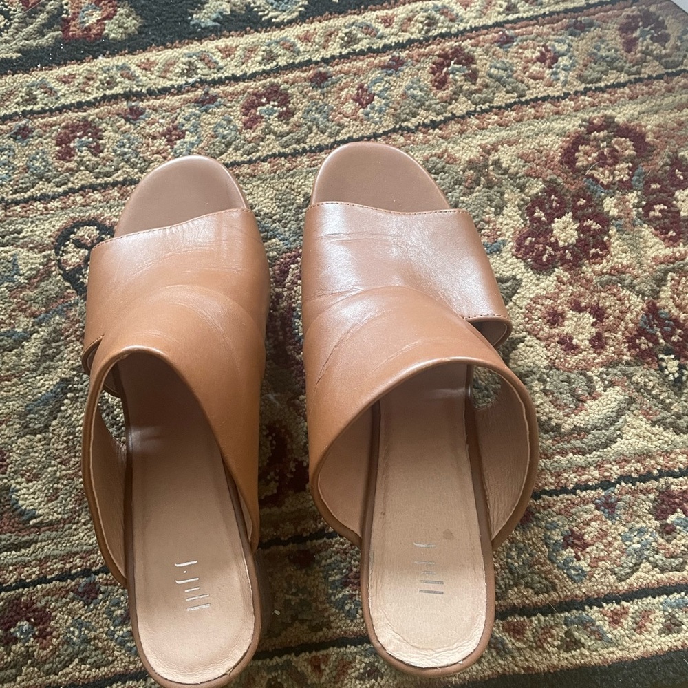 J. Jill Women's Tan Slide Sandals. Worn once. Excellent condition. Too small
